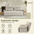 59.1'' Convertible Corduroy Sofa Bed with Adjustable Backrest, Foldable Sleeper Sofa for Bedroom, Dorm Room and Small Spaces-1505274614