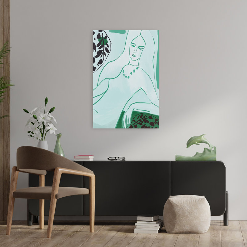 Art mural contemporain nu, H 36 po x l 24 po