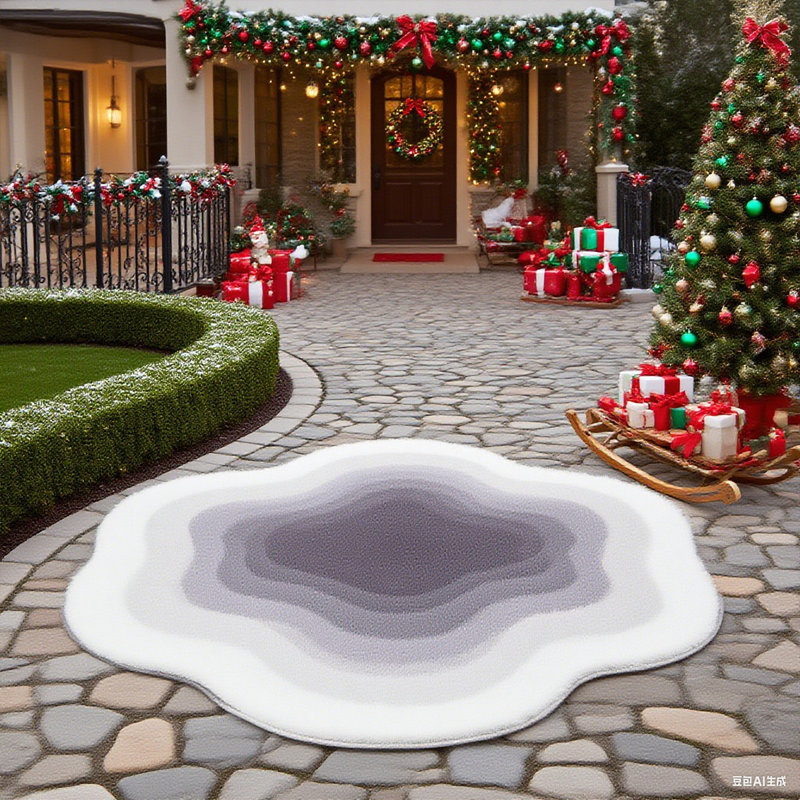 Tapis d'extérieur pour abricot, tapis d'extérieur de Noël, tapis décoratifs pour la cour d'Halloween, tapis de protection décoratifs pour les fêtes, 6,6 x 9,8 pi