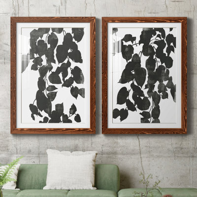 " Pothos Silhouette I " 2 Piece Art Print