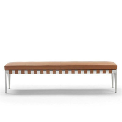 Long banc de chambre et de revêtement en métal Modern