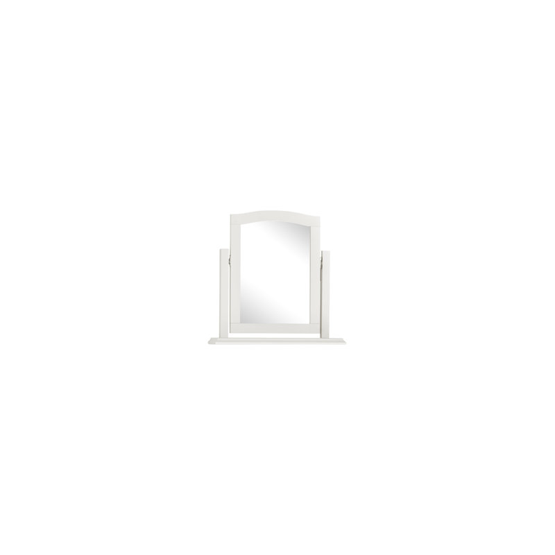 Carolina Wood Flat Wall Mirror, White
