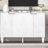 VIBE HAUS 47.2'' Modern TV Stand, Entertainment Center Media Console With 2 Spacious Storage Space, Solid Wood Legs And Anti-Tip Device For Living Room, Up To 43''