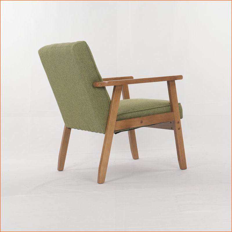 Ensemble de chaises de loisirs modernes et minimalistes - 2 chaises + 1 table basse avec accoudoirs épais pour le salon et la chambre d'étude | Tissu | Repose-pieds