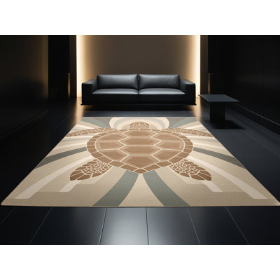 Tapis art déco lavable à la machine Pavnesh