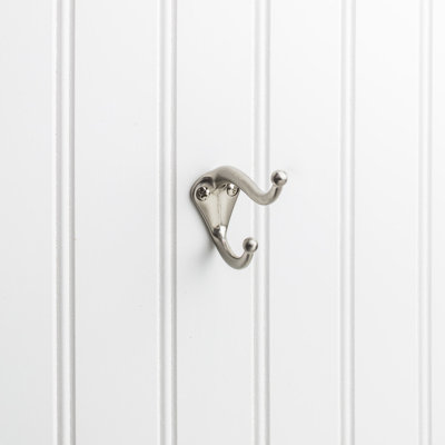 2-516 Double zinc wall mount hook. Finish DBAC.