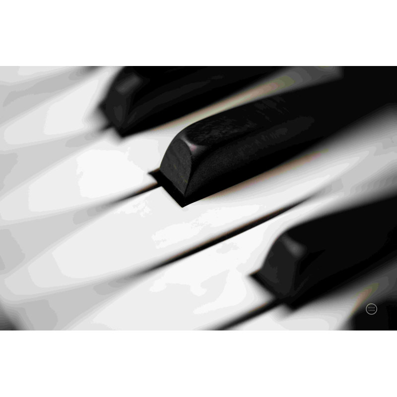 «Piano Lounge VI» par Nathan Larson, peinture sur toile tendue, H 12 po x l 18 po
