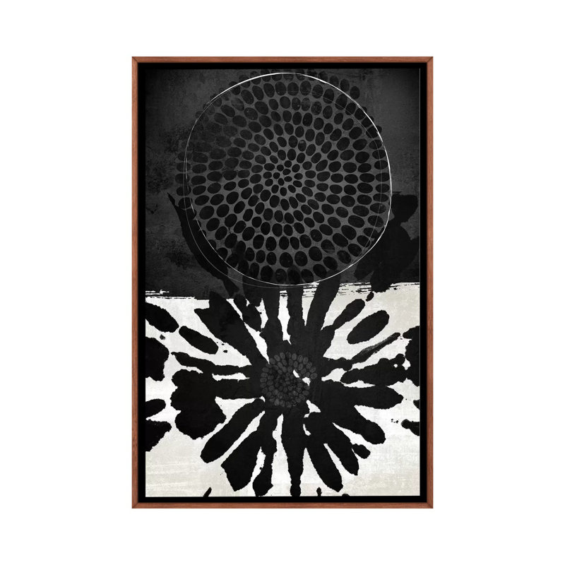 Dot Dotal par Nikki Chu - imprimé, H 26 po x l 18 po x 1,5 po, Cadre brun classique