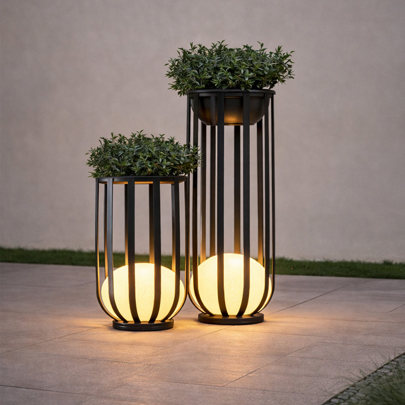 Solar Lights LED Outdoor Floor Lamp Plant Stand Lamp for Garden, Hotel & Backyard  (Set of 2), 2/pack