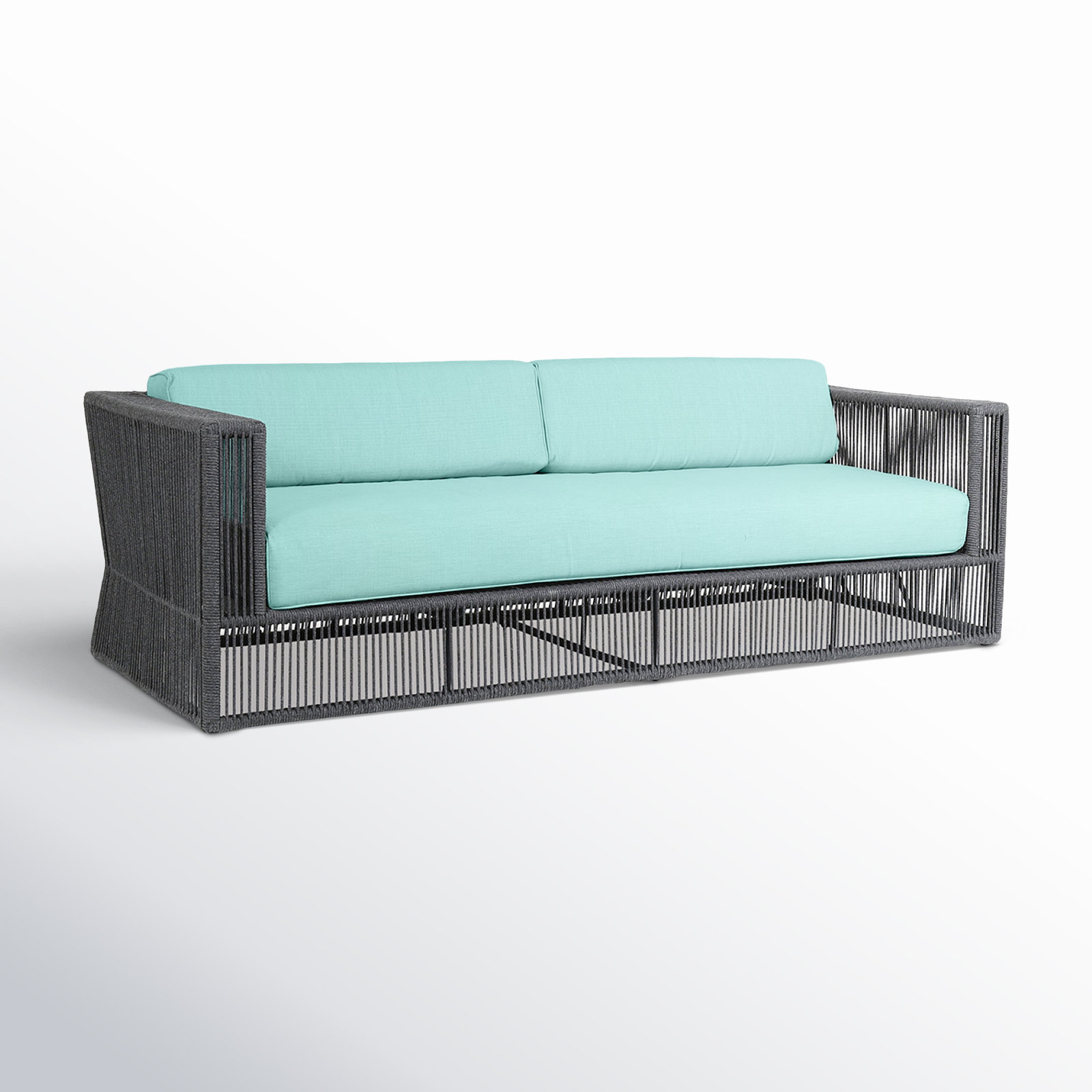 92" Sunbrella® Patio Sofa, Dupione Celeste Sunbrella®