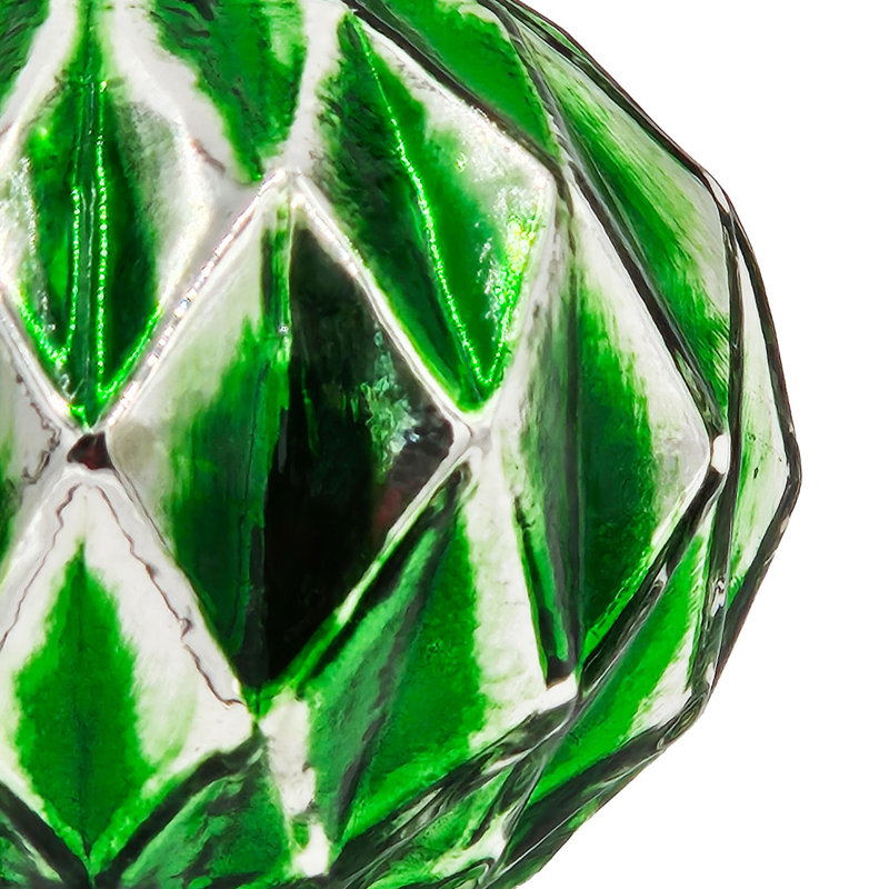 Boules de Noël 4,2 x 4,2 x 5,1 po, boules de Noël suspendues en verre pour décorations de fêtes, ensemble de 4