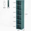 70.9" Narrow Corner Bookcase, Modern 6-Tier Cube Freestanding Display Shelf-252401420