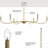 Ilia 6-Light Brushed Gold Extra Large Chandelier-127380254-130942682