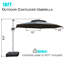 Parasol en porte-à-faux 101,38 po Shontavius-979373846