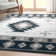 Giselly Southwestern Machine Woven Polypropylene Area Rug in Navy/Ivory