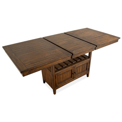 Radimir Counter Height Extendable Solid Wood Dining Table