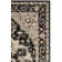 Tapis noir / naturel en laine crocheté à la main Tala