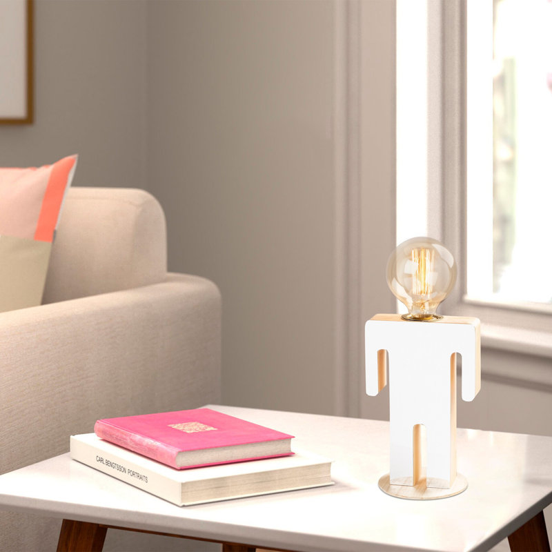 Lampe de table blanche 9,06 po Foltz, Blanc