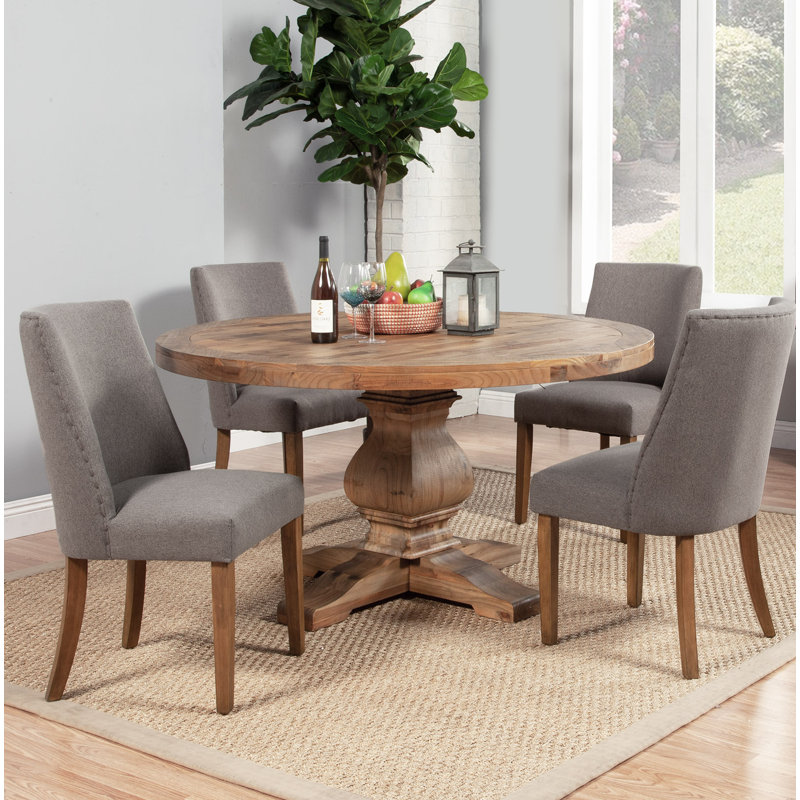 Chaises parson rembourrées Faxan Kensington, gris foncé