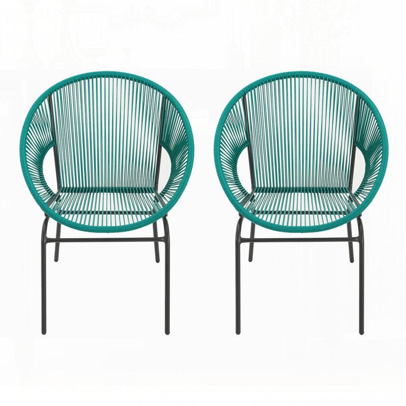 Ensemble de 2 chaises d'extérieur, Vert