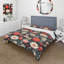 Ensemble de housse de couette floral rouge clair Serene Blooms - Floral-1930442836