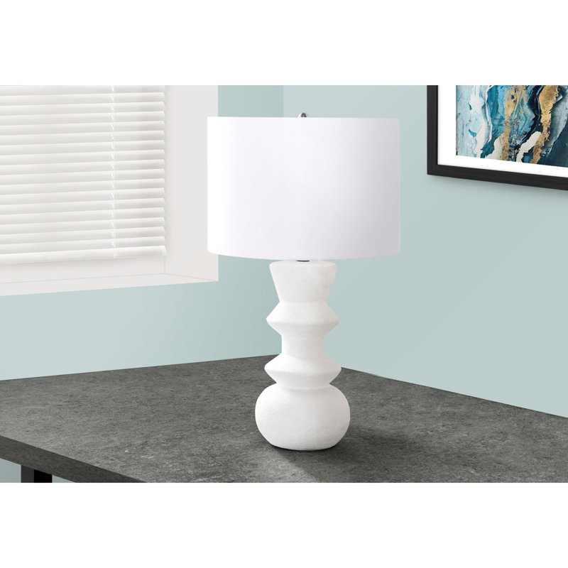 Lighting, 26 po, céramique, abat-jour, contemporain, Crème, crème