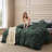 Bedsure 100% Washed Cotton Duvet Cover Queen Set - Minimalist Cotton Beding Set For All Season（set of 3）-106246591-125402792