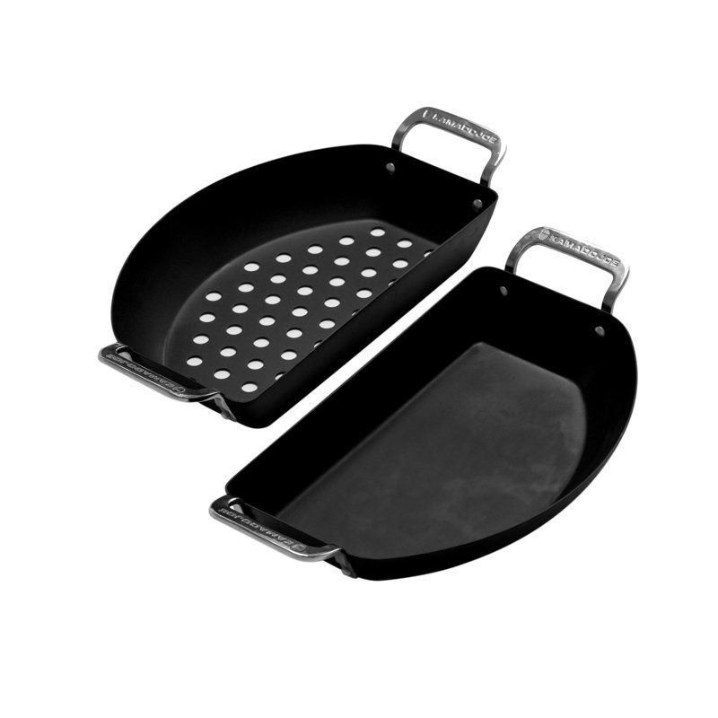 Kamado Joe Carbon Steel Carbon Steel Half-Moon Pan Set