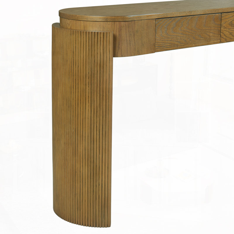 Console ovale avec 2 tiroirs pour le hall d'entrée et le salon, Pinède