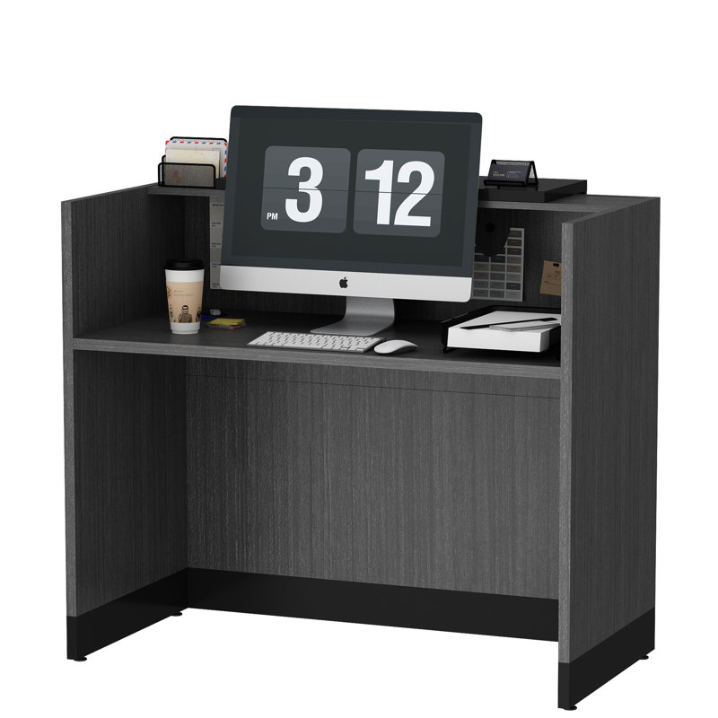 Nehimiah Rectangle Synthetic Laminate Reception Desk