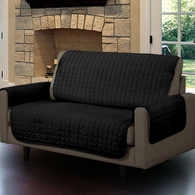 Housse pour causeuse à coussins carrés/rectangulaires suédé