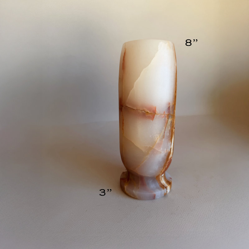 Vase de table en pierre abstraite lavande onyx