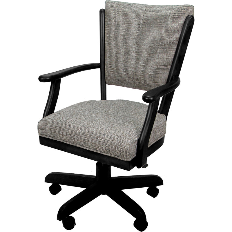 Chaise sur roulettes Dalani, Noir / brun clair