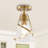 Glass Semi Flush Mount Ceiling Light
