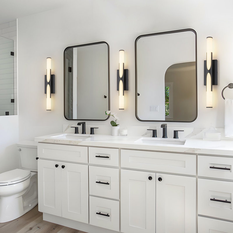 25" Dimmable LED Wall Sconce, Matte Black