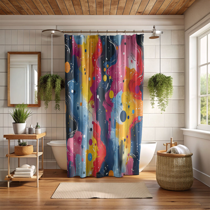 Rideau de douche Zesty, H 74 po x l 71 po