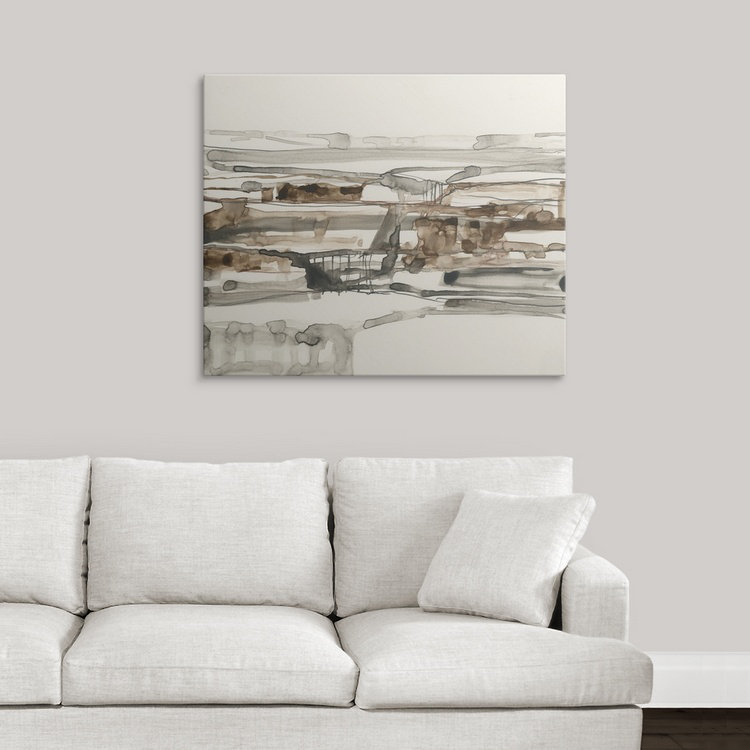 « i » jennifer de la peinture, reproduction d’art Stark Neutrals, H 24 po x l 30 po x P 1,25 po, Toile