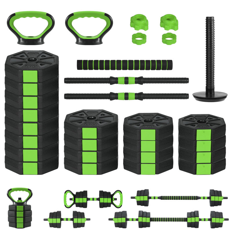 Ensemble de 3 haltères réglables octogonales 3 en 1, haltères à poids libre de 88 lb
