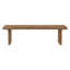 Banc de salle à manger d'intérieur en pin massif avec pieds ondulés naturels, banc de 62,99 pouces de long, capacité de poids de 350 livres pour 3 personnes, parfait pour la salle à manger de cuisine et la maison