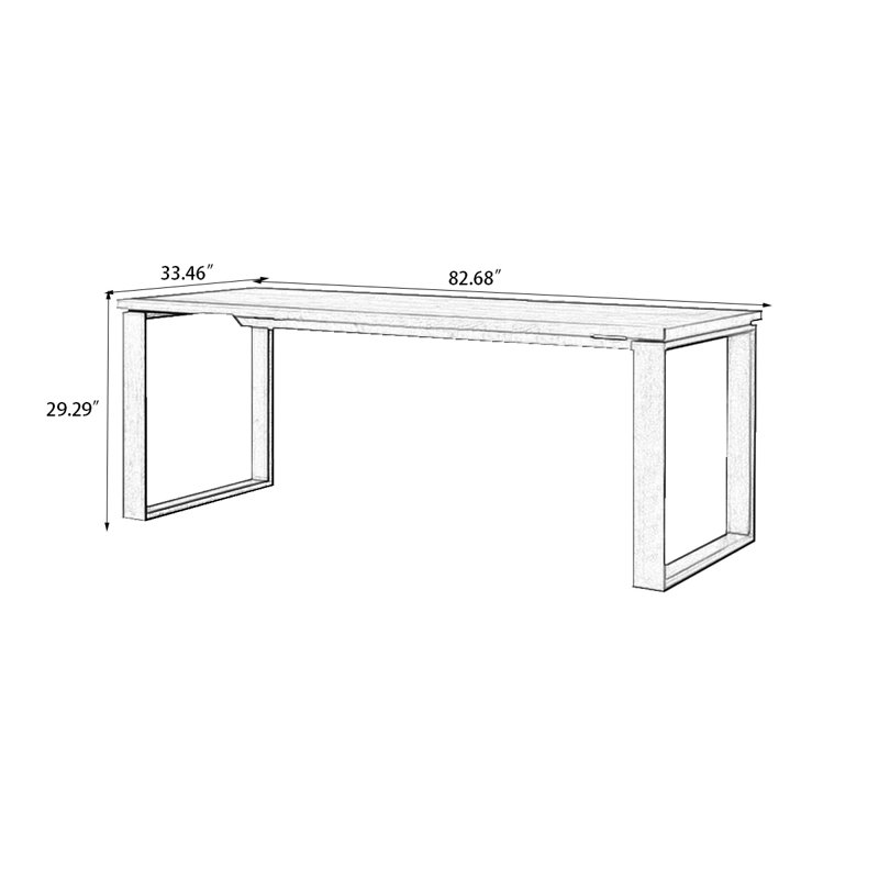 Tables de salle à manger 62,99 ", H 29,29 po x L 82,68 po x l 33,46 po