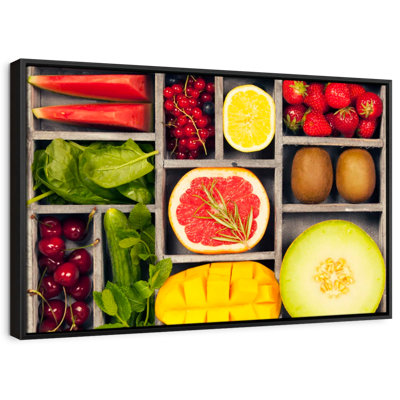 Vegetable And Fruit Bento Canvas Print