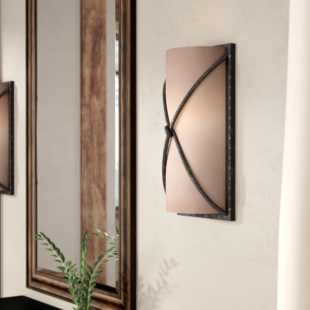 Gironde Steel Flush Mounted Sconce Loon Peak®