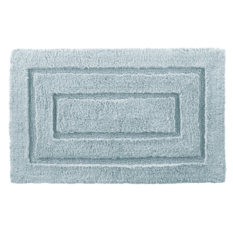 Apolonia Cotton Non-Slip Bath Rug, 20" H x 32" W, Robins Egg Blue