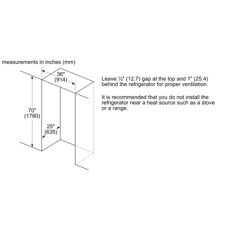 Free-Standing Fridge-Freezer, Black Stainless Steel