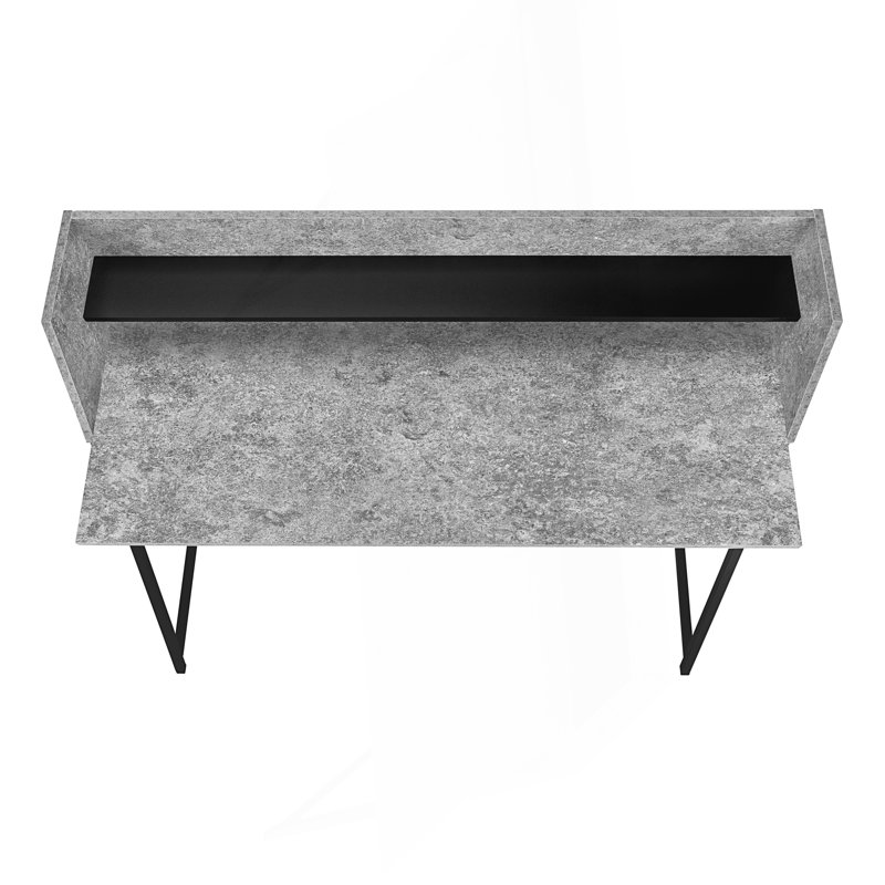 Bureau d'ordinateur aspect pierre