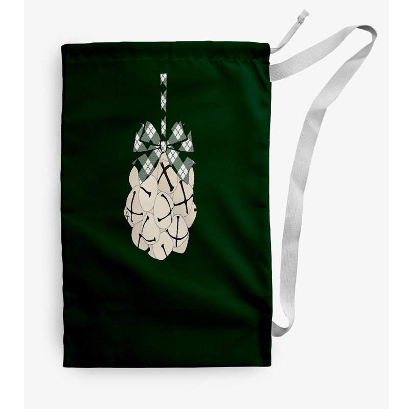Fabric Laundry Bag with Handles, Medium (36" H x 28" W), Green