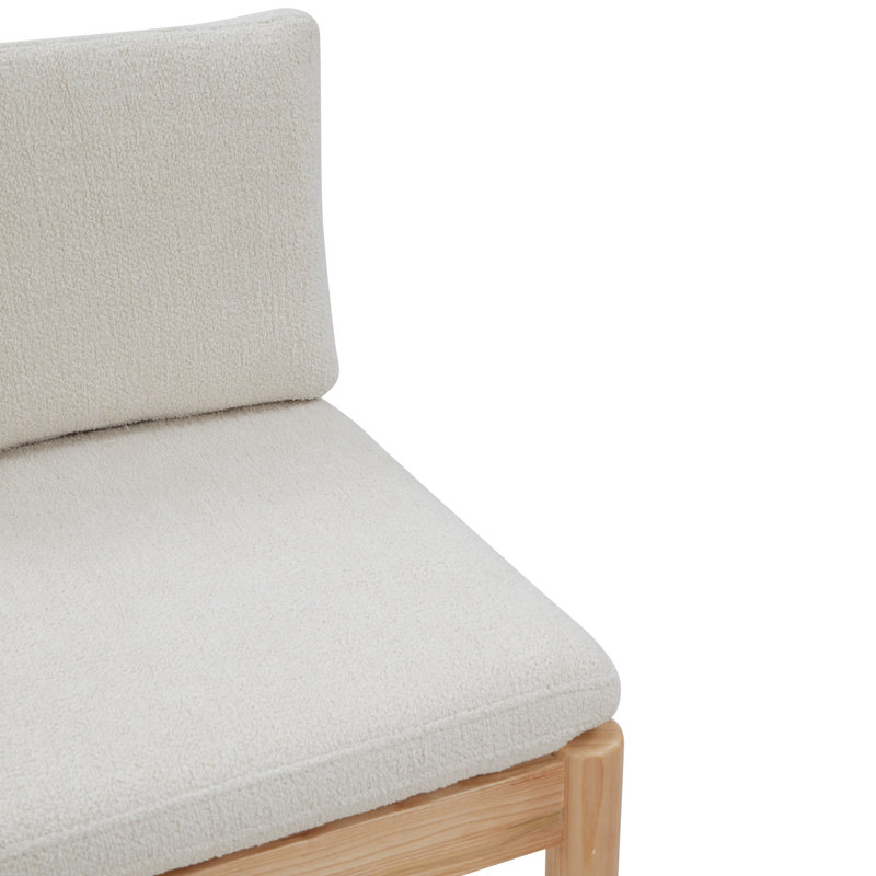 Tabouret de comptoir Carisa Boucle, Crème