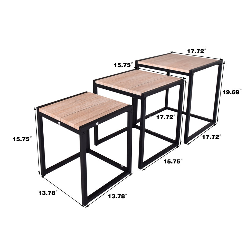 Tables gigognes Halethorpe, Chêne