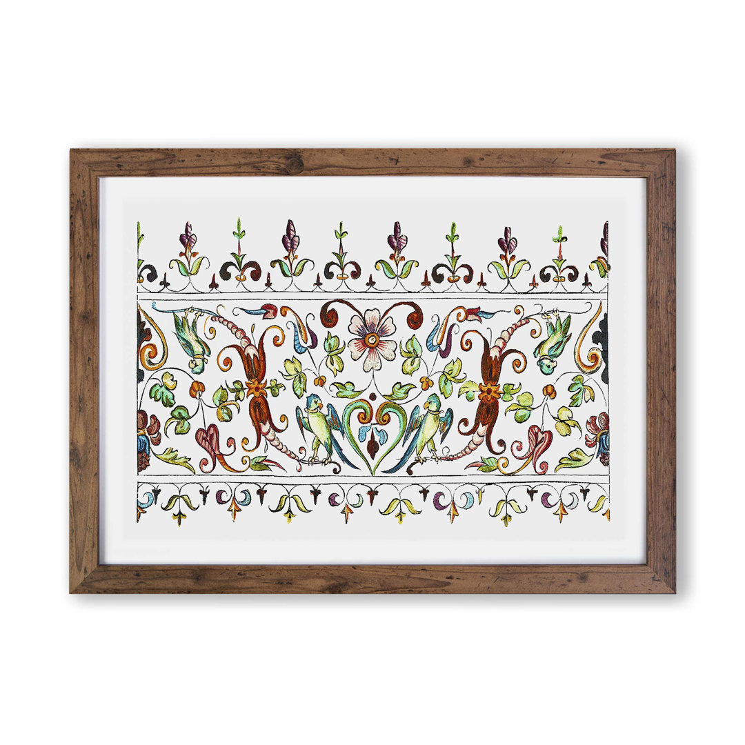 Flowers & Parrots Pattern by William Morris - Framed Print