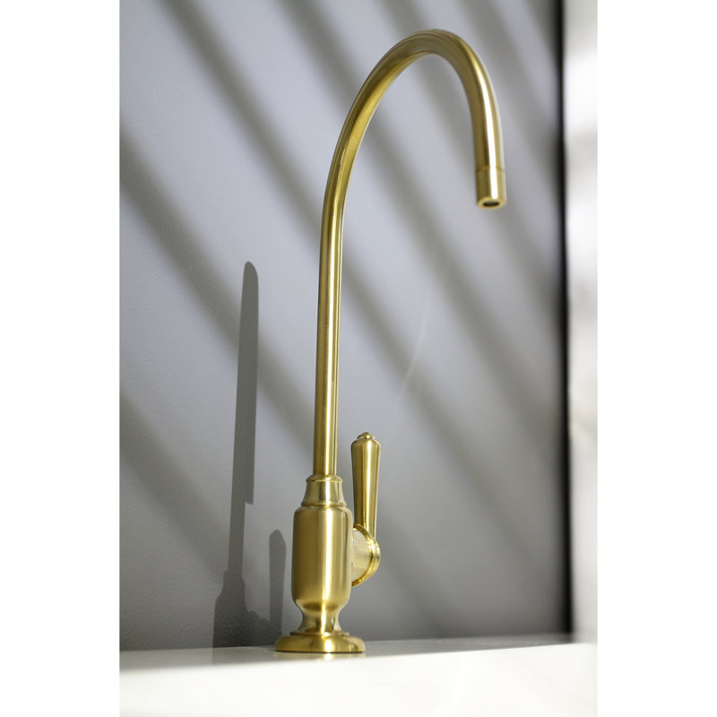 Kingston Brass Magellan Single-Handle 1-Hole Deck Mount Water Filtration Faucet, Satin Brass